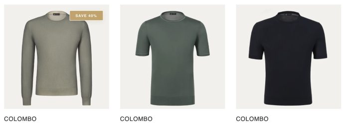 Colombo cashmere at Sartale